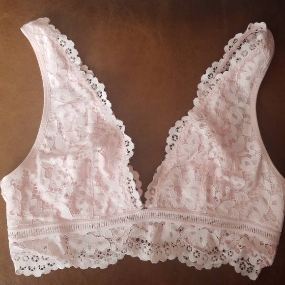 Victoria's Secret Other - Victoria's Secret BBV Deep V Crop Bralette pink M